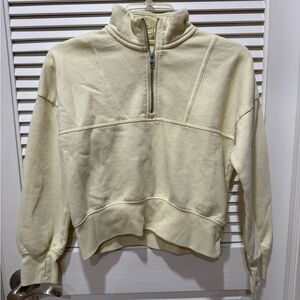 Abercrombie Kids Butter Yellow Half-Zip Sweatshirt 11/12